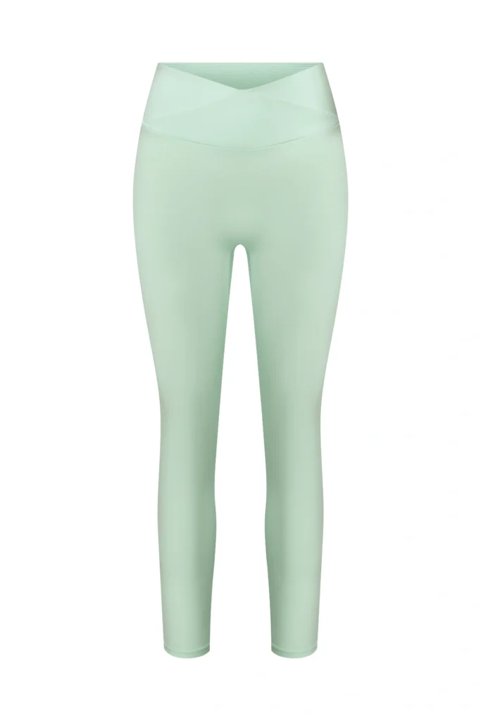 activewear compression leggings gym mint front