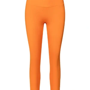 activewear compression leggings gym vivid orange front