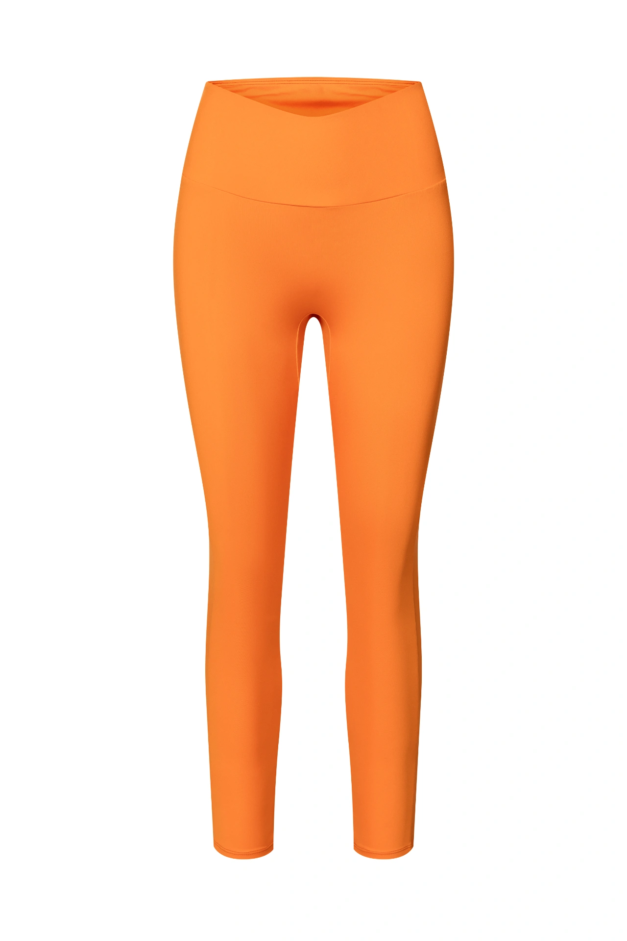 activewear compression leggings gym vivid orange front