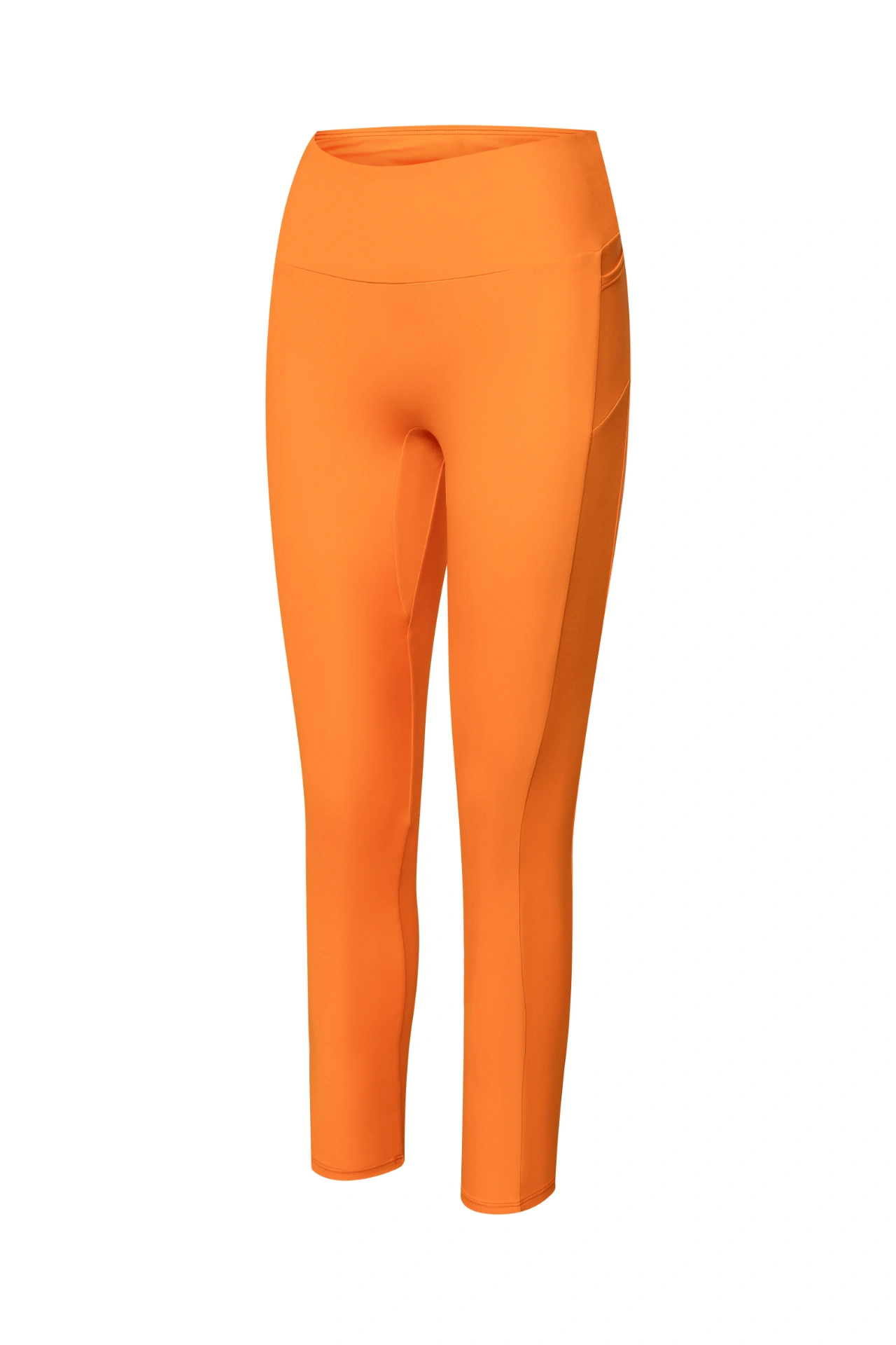 activewear compression leggings gym vivid orange side